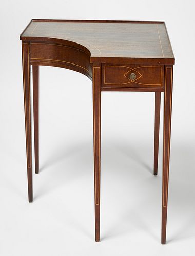 Corner Table with Two Drawers