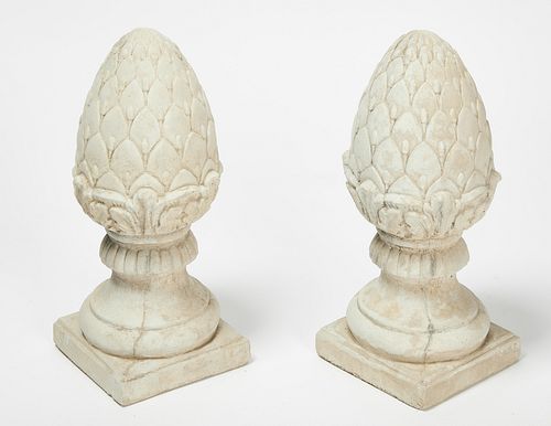 Pair of Cast Stone Pineapples