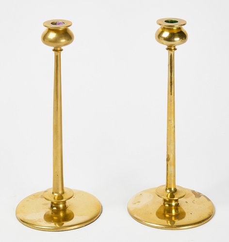 Pair of Arts and Crafts Style Candlesticks