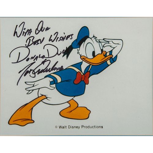 Autographed Walt Disney Productions Donald Duck Print