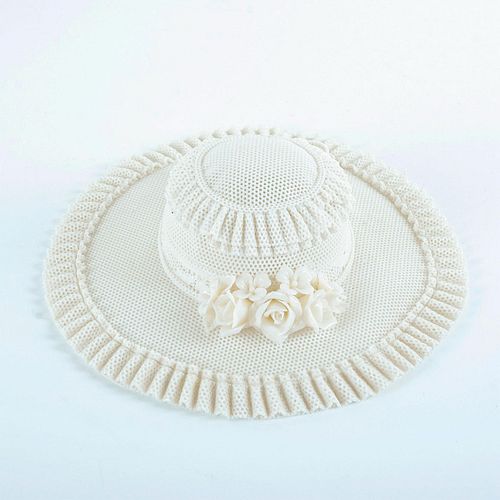 Pink Hat with White Ribbon 1001562.3 - Lladro Porcelain Decor