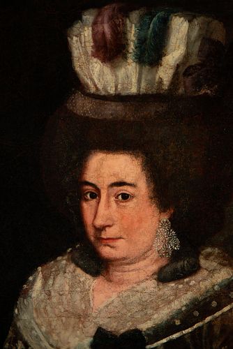 Portrait of a Lady, Puerto Rican School of the 18th century, circle of JosÃ© de Campeche (San Juan, Puerto Rico, 1751 - 1809)