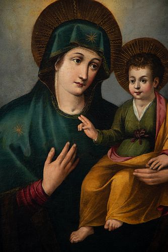 Important Virgen del PÃ³polo, Andalusian school of the 18th century