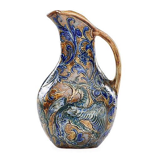 MARTIN BROTHERS Pitcher with dragons
