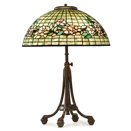 TIFFANY STUDIOS Fine Apple Blossom table lamp