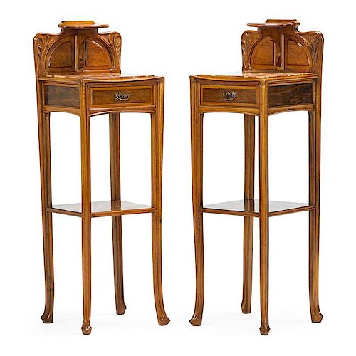 FRENCH ART NOUVEAU Pair of nightstands