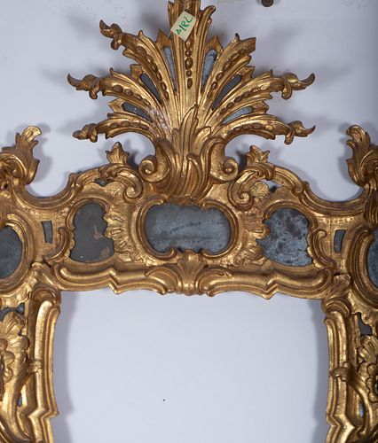 Very Important Venetian Cornucopia Mirror Frame, 18th century Italian Baroque school