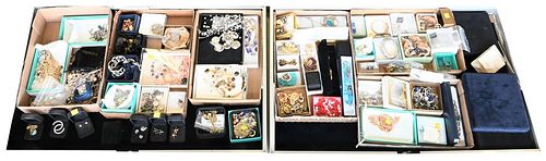 Six Tray Lots of Costume Jewelry, to include some sterling, stones, etc.