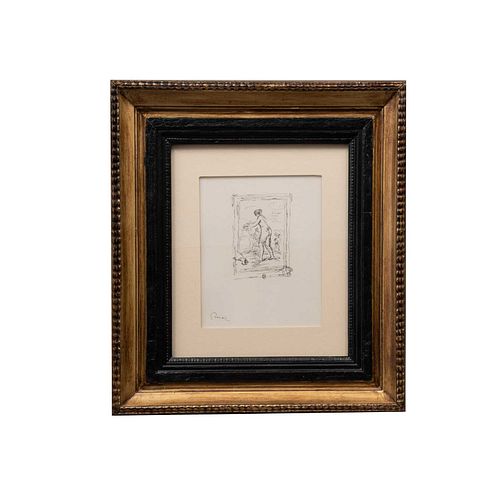 Pierre-Auguste Renoir. Femme au cep de Vigne, 2eme, variante (Mujer en viñedo, 2a variante. Grabado póstuno sin número de tiraje