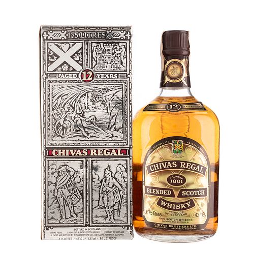 Chivas Regal. 12 años. Blended. Scotch Whisky. En presentación de 1.75 Lt.