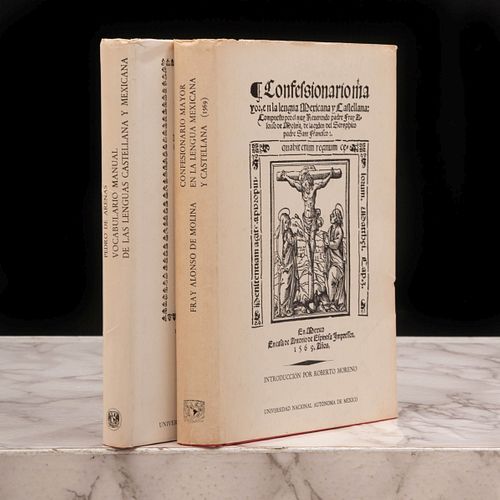 Ediciones facsimilares.Vocabulario Manual de las Lenguas Castellana y Mexicana / Confesionario Mayor... Piezas: 2.