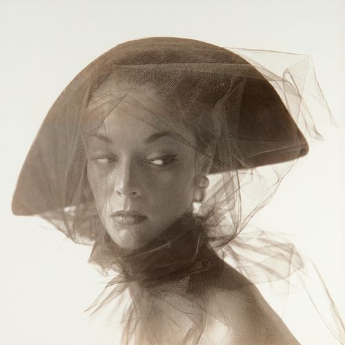 Irving Penn, Girl in Veiled Hat, 1949, stamped