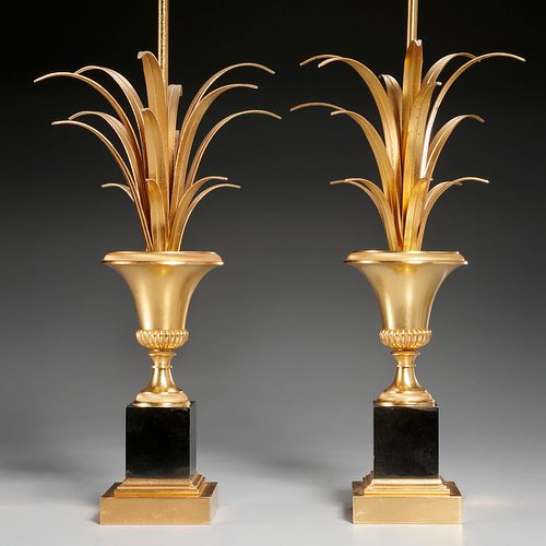 Maison Charles, pair 'Vase Roseaux' table lamps