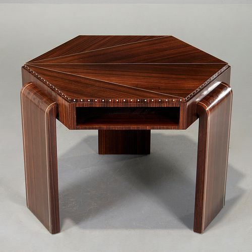 Jacques Ruhlmann style, macassar ebony side table