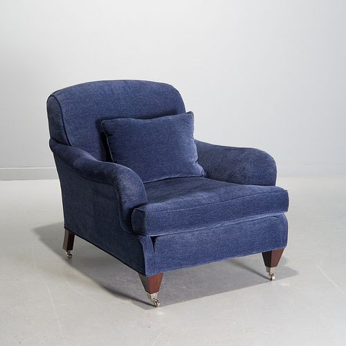 George Smith style upholstered lounge chair