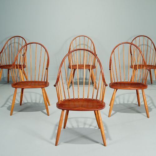 Thomas Moser, (6) Continuous Arm chairs