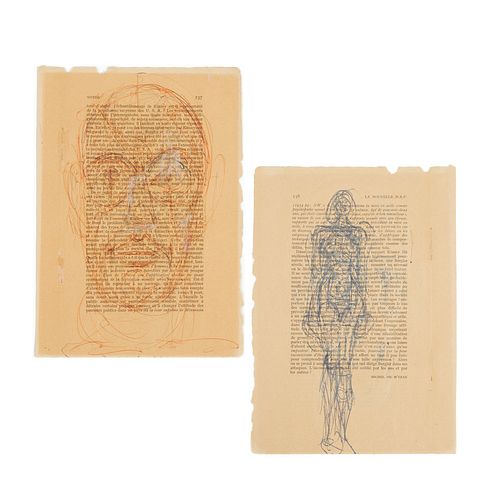 Alberto Giacometti (attrib), drawing, published