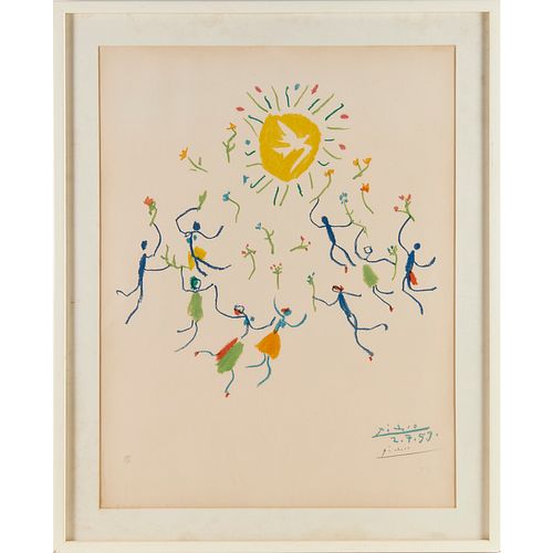 Pablo Picasso, signed color lithograph, 1961