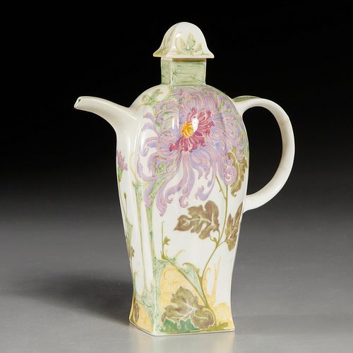 Rozenburg Eggshell Porcelain lidded pitcher