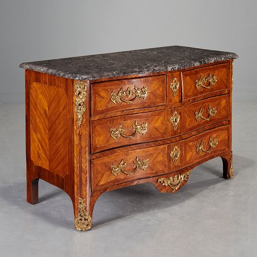 Louis XVI marquetry commode, signed Gosselin