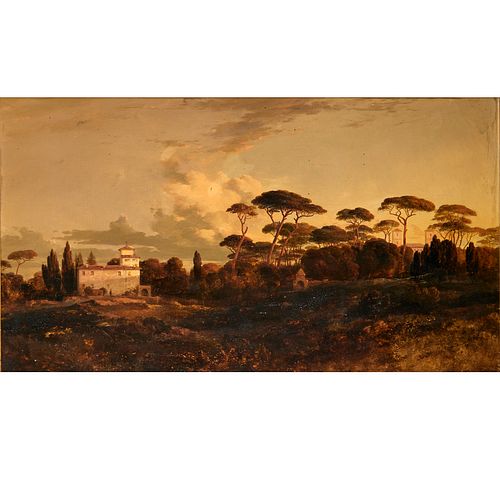Edward Cooke, o/c painting, Villa Borghese, 1849