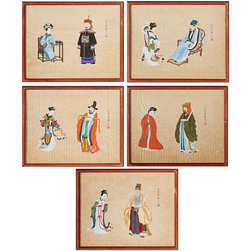 Chinese Export School (5), costume paintings