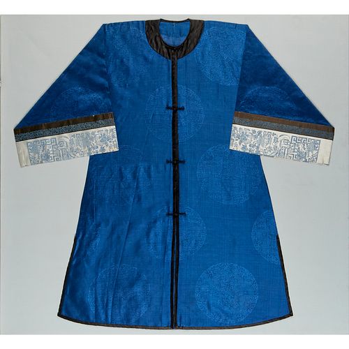 Chinese embroidered silk robe