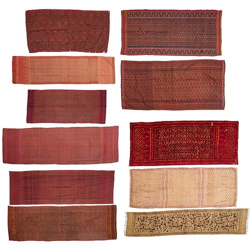 (11) Southeast Asian silk ikat and batik textiles