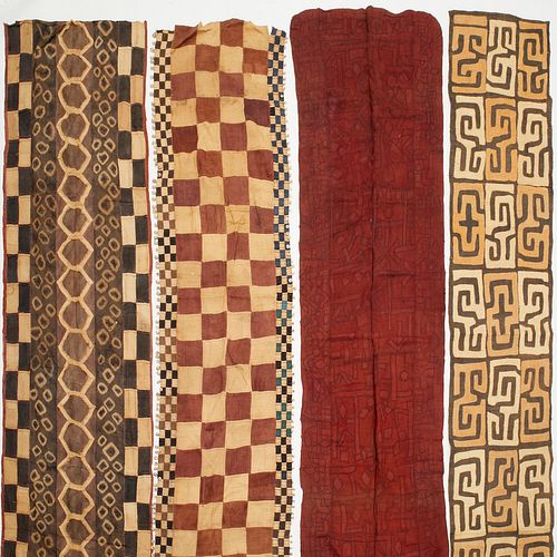 Kuba Peoples, (4) large textiles