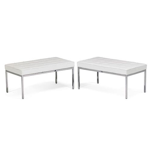 FLORENCE KNOLL; KNOLL STUDIO Pair of benches