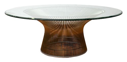 Warren Platner Modern Glass & Metal Cocktail Table