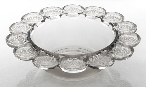Rene Lalique "Armentieres" Art Glass Bowl