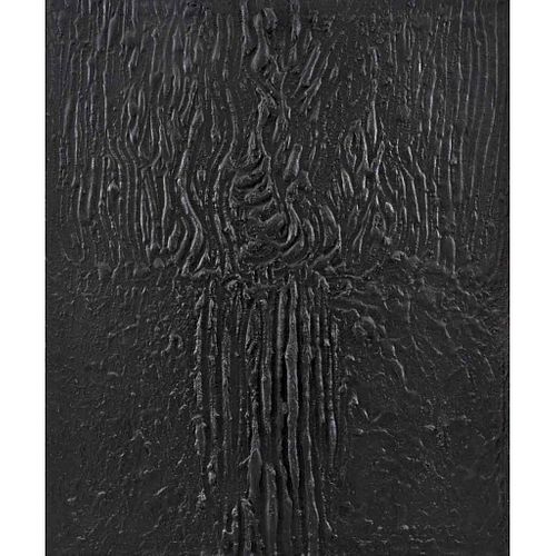 BEATRIZ ZAMORA, El negro 21, serie 1, Firmado y fechado 1978 al reverso, Mixta sobre tela, 120 x 100 cm, Con certificado