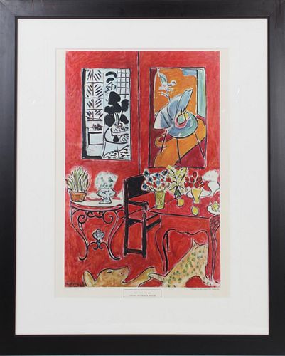 Henri Matisse Lithograph "Large Red Interior"