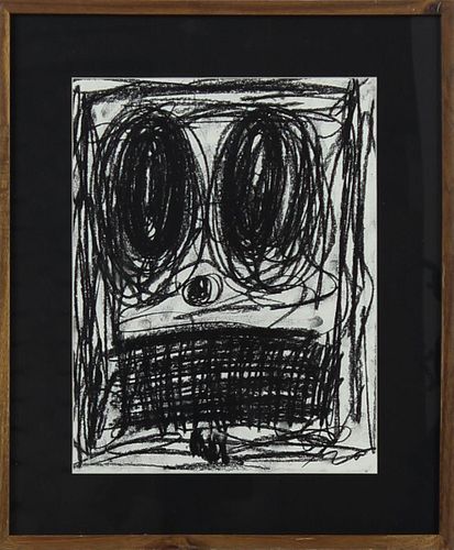 Attrib Rashid Johnson (b 1977) NY Charcoal Drawing