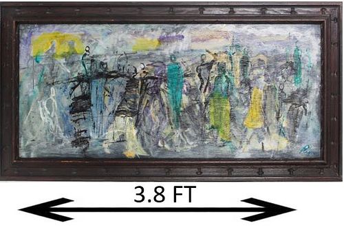 20th C American Abstract Figural Oil