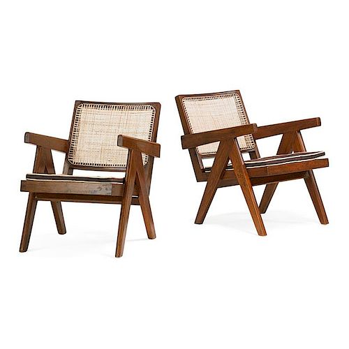 PIERRE JEANNERET Pair of lounge chairs