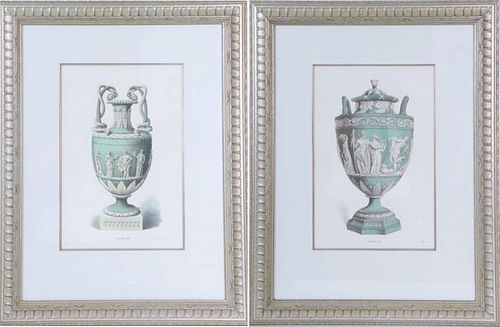 (2) Grivell Chromolithographs of 18th C. Vases