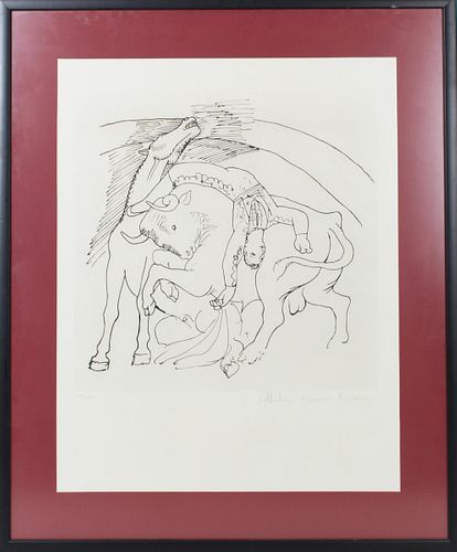 After Picasso, "Taureau et Cheval" Lithograph