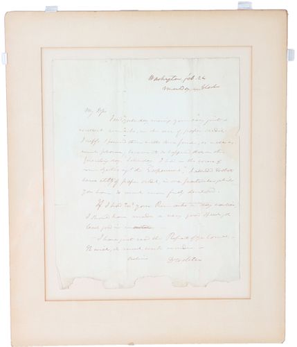Letter Hand-Written & Signed by Daniel Webster1834
