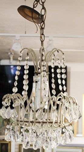 20th C. Crystal Beaded Chandelier
