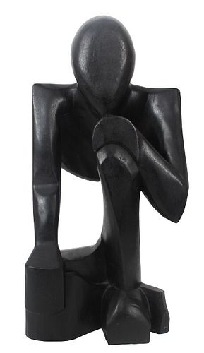 Ebony Carved Wood Figure