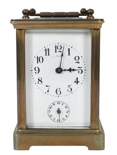 Antique Brass French Chiming Carriage Clock  Alarm