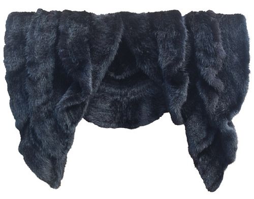 Vintage Woven Fur Shawl Wrap