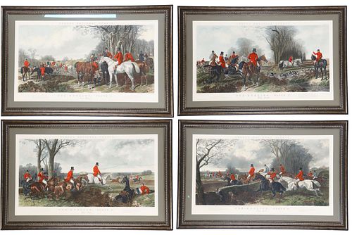 Set of (4) Fores's National Sports Engravings