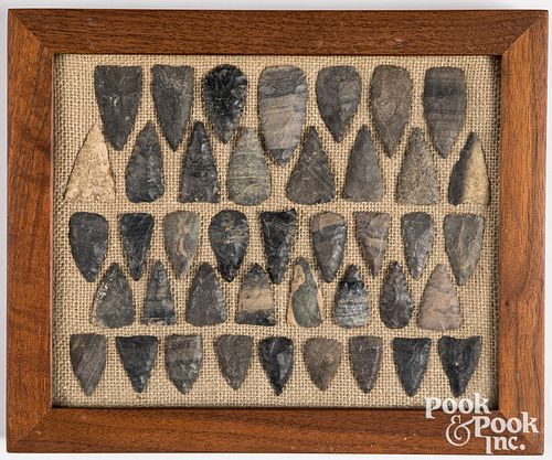 Forty-one prehistoric flint stone points found
