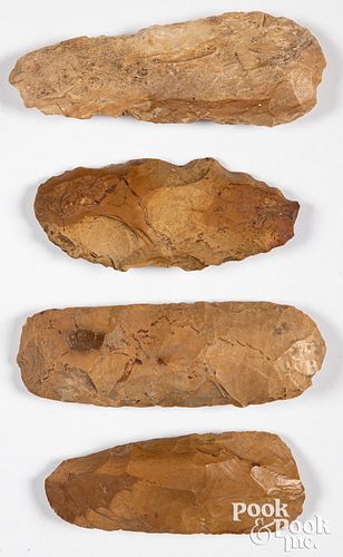 Four archaic flint blades