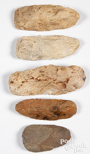 Five archaic stone blades