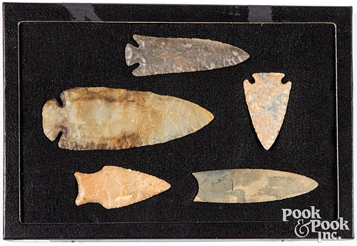 Native American Indian stone points