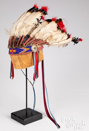 Native American Blackfoot Indian headdress